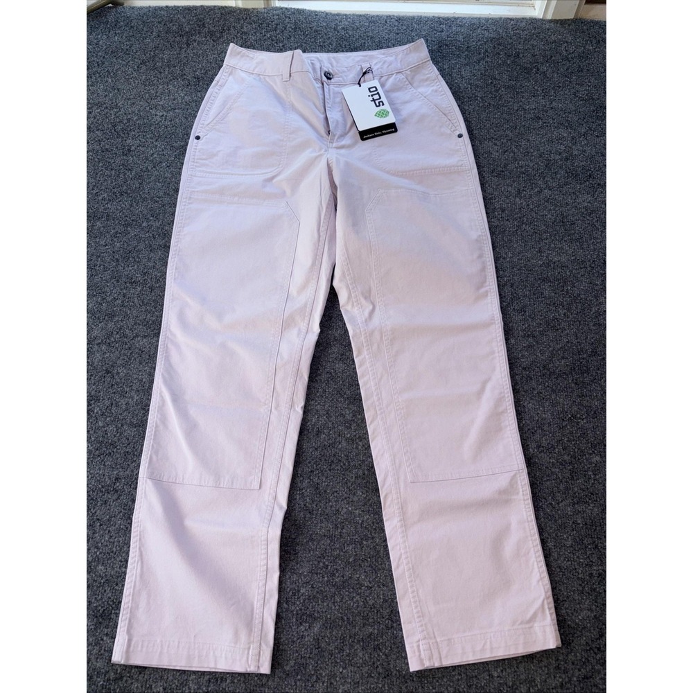 Stio Pants Womens 10 Lavender Fog Hiking Outdoor Utility Straight Leg Zip Fly